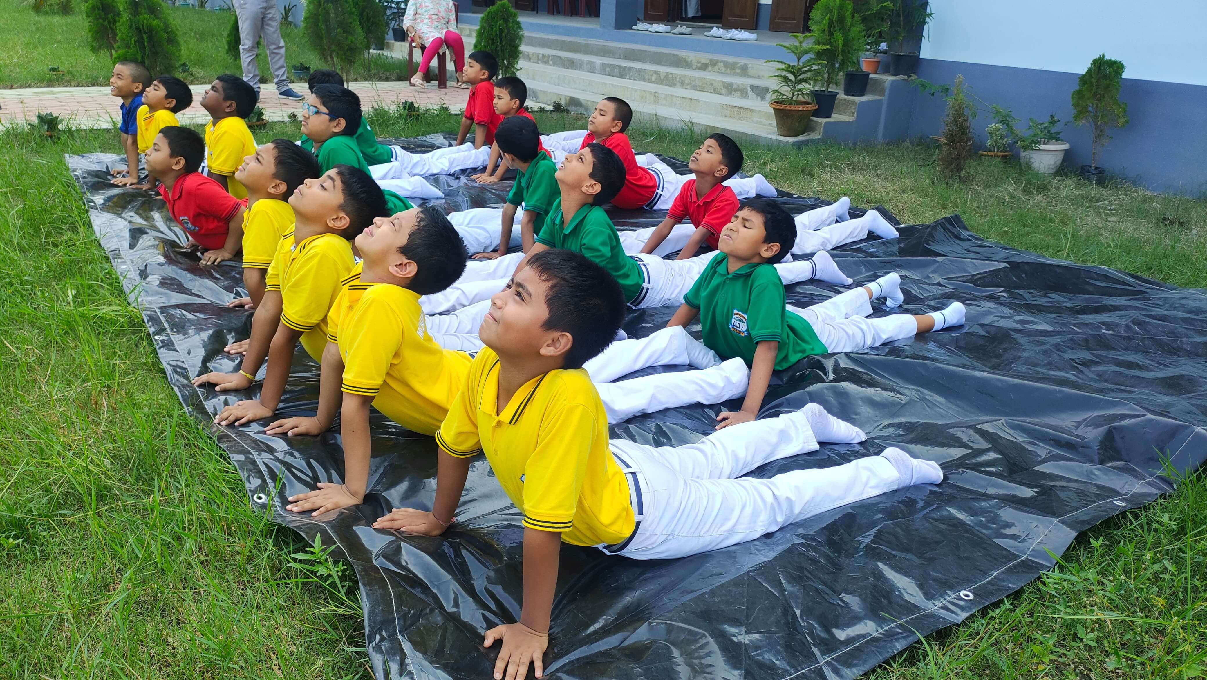 Students in prayer ground