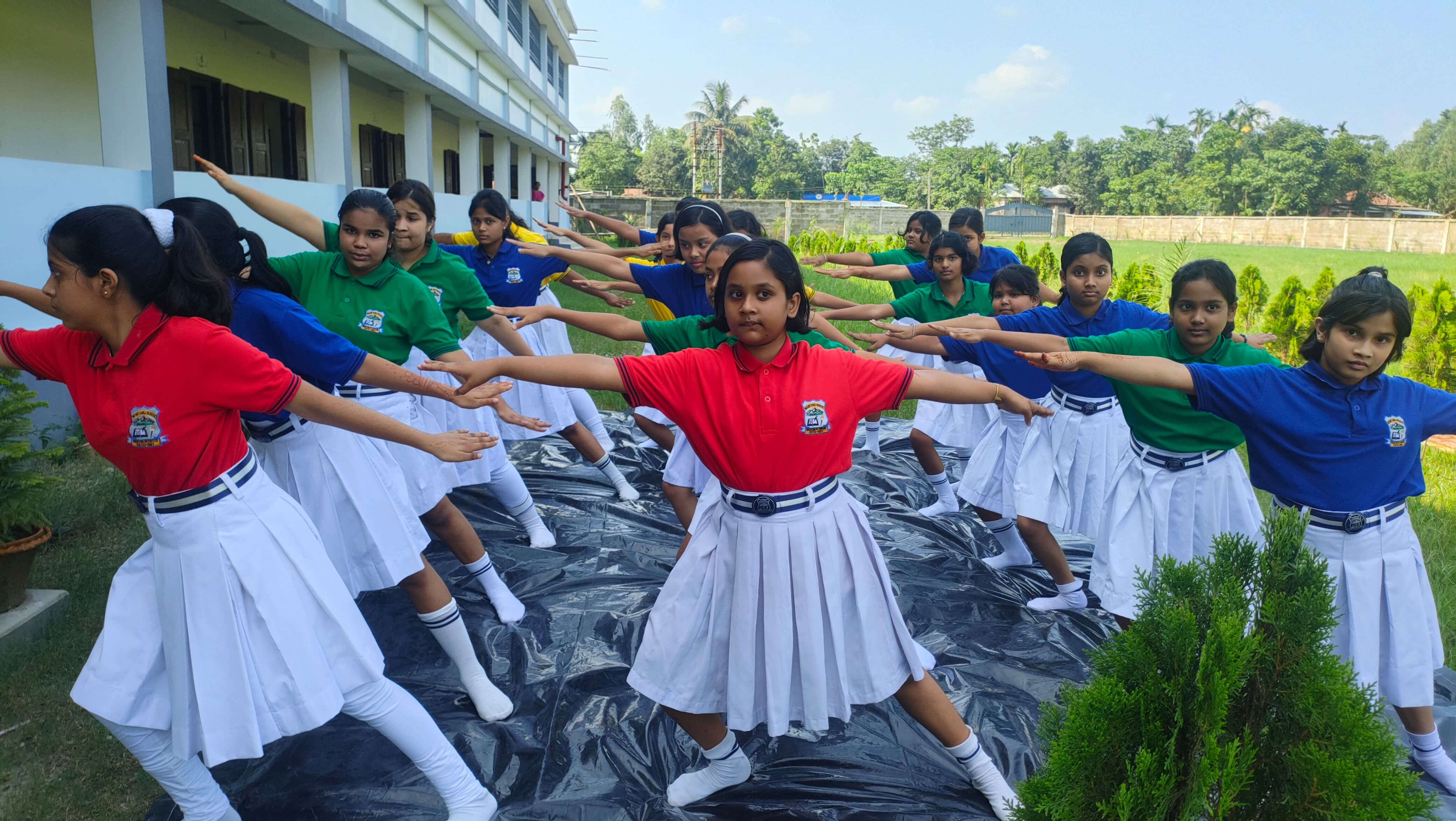 Students in prayer ground