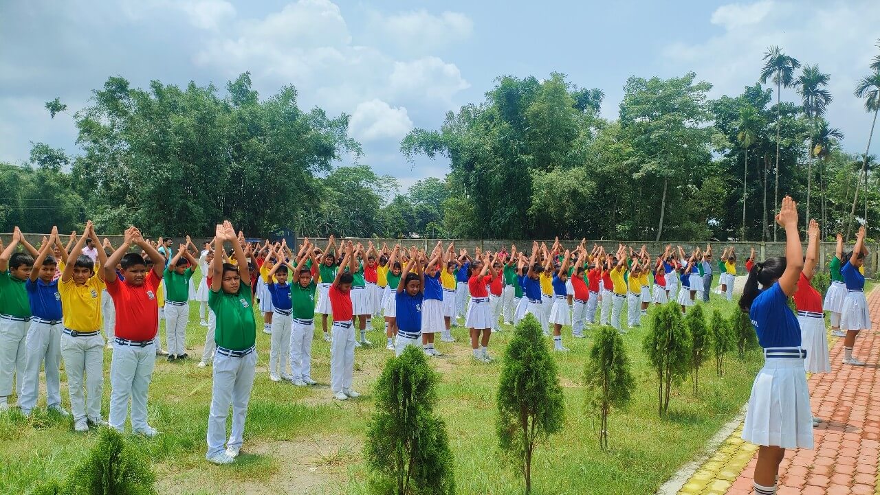 Students in prayer ground